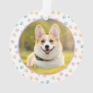 Ornamento Pintura em Cute Imprime Foto Personalizada Pet De