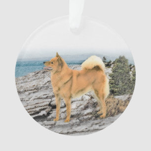 Ornamento Pintura em Seashore - Arte Canina