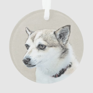 Ornamento Pintura Norueguesa De Lundehund - Arte Original De