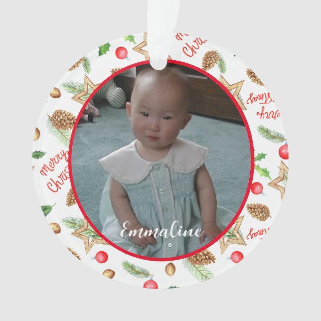 Ornamento Pitter Patter of Little Feet - Foto de Childs (Frente)