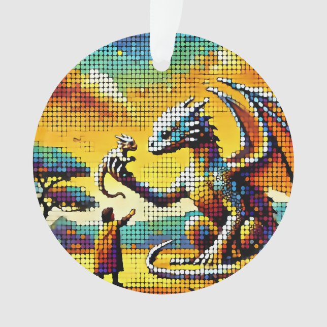 Ornamento pixelated image of a dragon trainer (Frente)