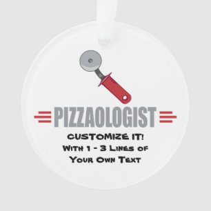 Ornamento Pizza engraçada do amor de I