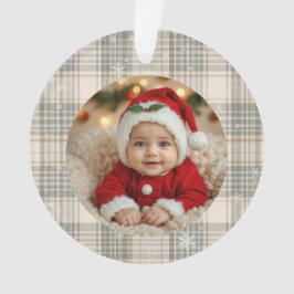 Ornamento Plaid Snowflake Family Keepsake