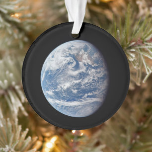 Ornamento Planeta Terra Tirada Pela Tripulação Apollo 11.