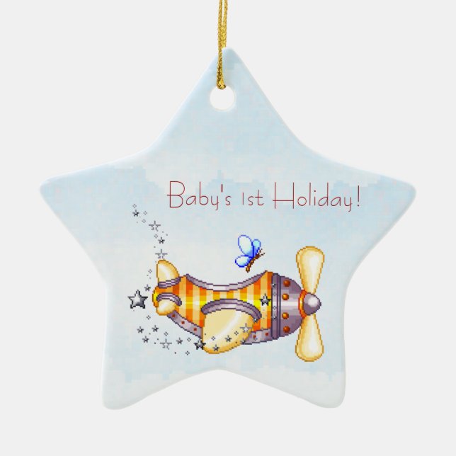 Ornamento plano do ø feriado do bebê (Frente)