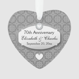 Ornamento platina Z03 do aniversário de casamento do