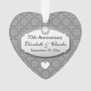 Ornamento platina Z03 do aniversário de casamento do