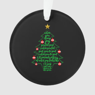 Ornamento Poema da Árvore de Natal - Família de Natal