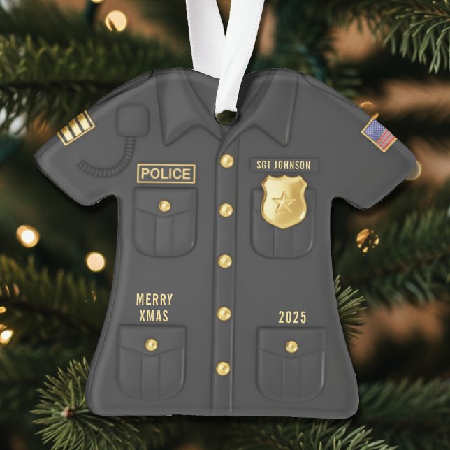 Ornamento Police Officer Law Enforcement Cop Shirt Christmas (Police Officer Law Enforcement Cop Shirt Christmas Ornament
)
