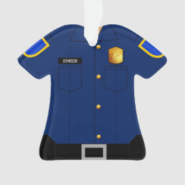 Ornamento Polícia Uniforme Profissão Azul Marinho