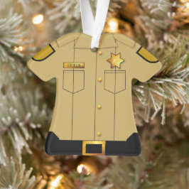 Ornamento Polícia Uniforme Profissão De Tan