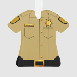 Ornamento Polícia Uniforme Profissão De Tan