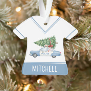 Ornamento Policial Personalizado Natal Lei Aplicação Oficial