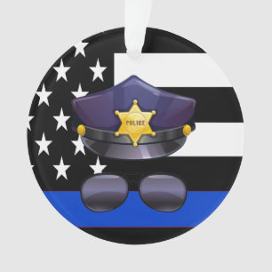 Ornamento Policial Thin Blue Line