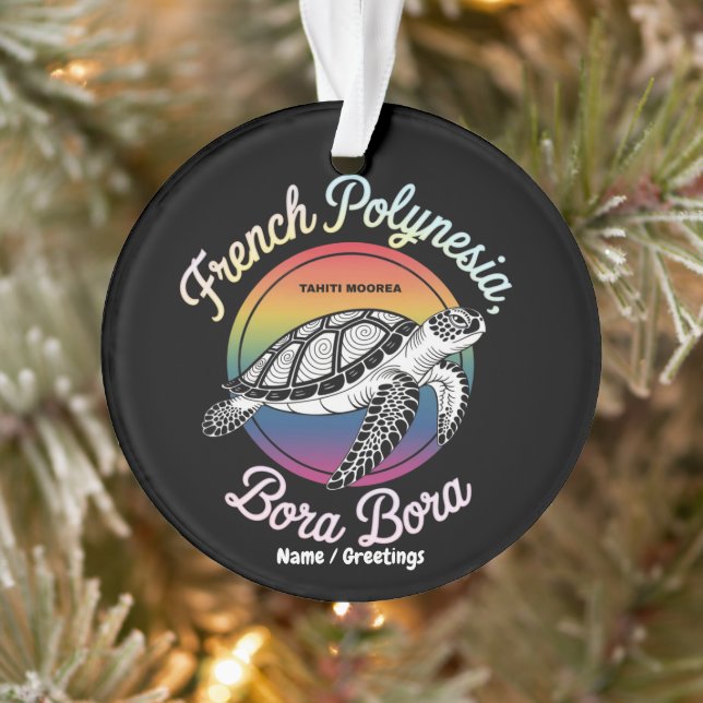 Ornamento Polinésia Francesa Bora Moorea Tahiti Tartaruga (Árvore)