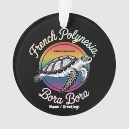 Ornamento Polinésia Francesa Bora Moorea Tahiti Tartaruga