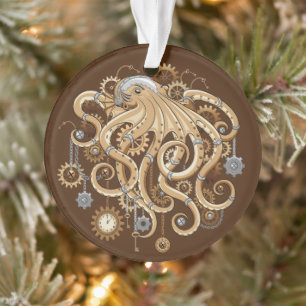 Ornamento Polvo Steampunk Retro Fantasia Mecânica