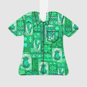 Ornamento Pomaika’i Tiki Havaiana Vintage Tapa Aloha Camisa