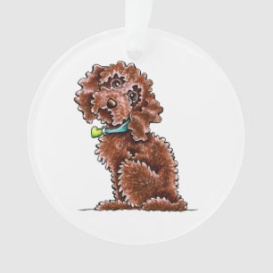 Ornamento Poodle Chocolate Mix Side