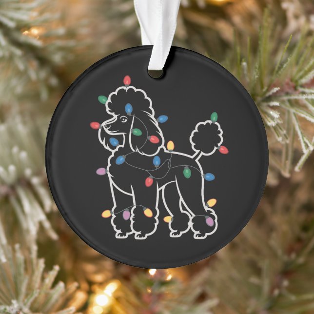 Ornamento Poodle Dogs Tree Christmas Xmas Pet Animal Dog  (Árvore)