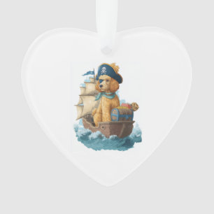 Ornamento Poodle Pirata � Cachorro Marinho Divertido