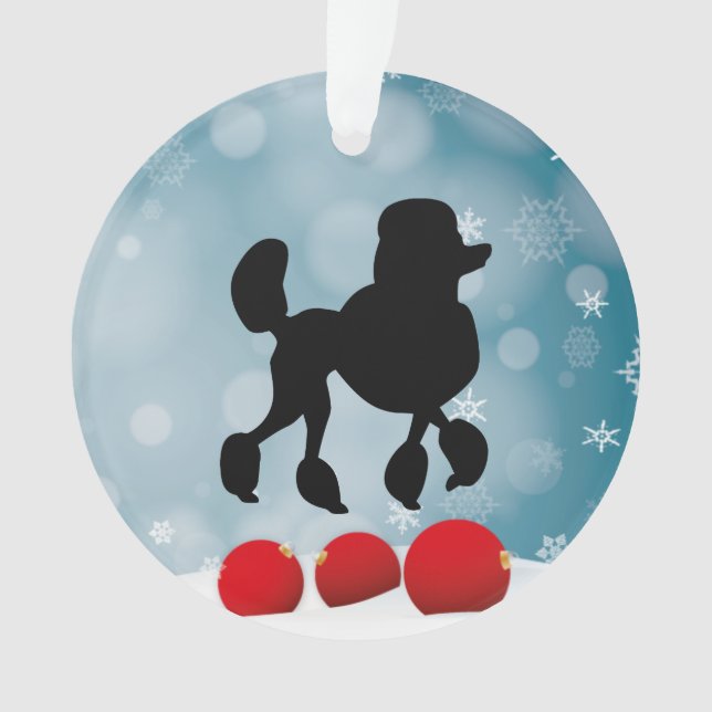 Ornamento Poodle Silhouette (Frente)
