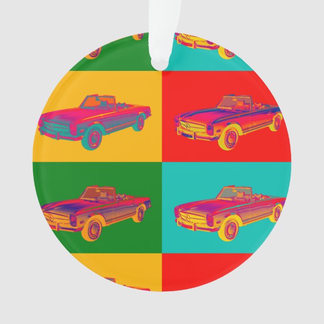 Ornamento Pop art do Convertible do SL do Benz 280 de (Frente)