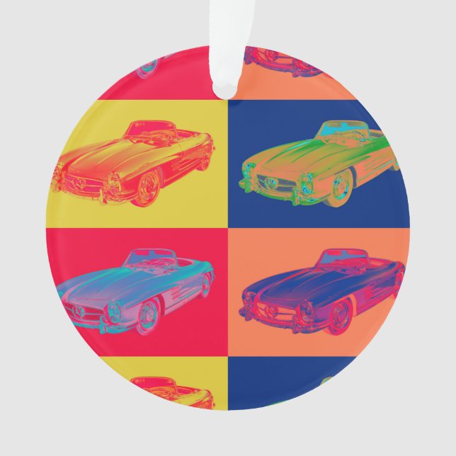 Ornamento Pop art do Convertible do SL do Benz 300 de (Frente)