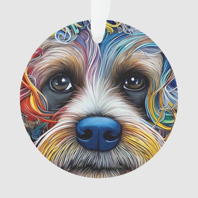 Ornamento Pop Art Terrier bonito (Frente)