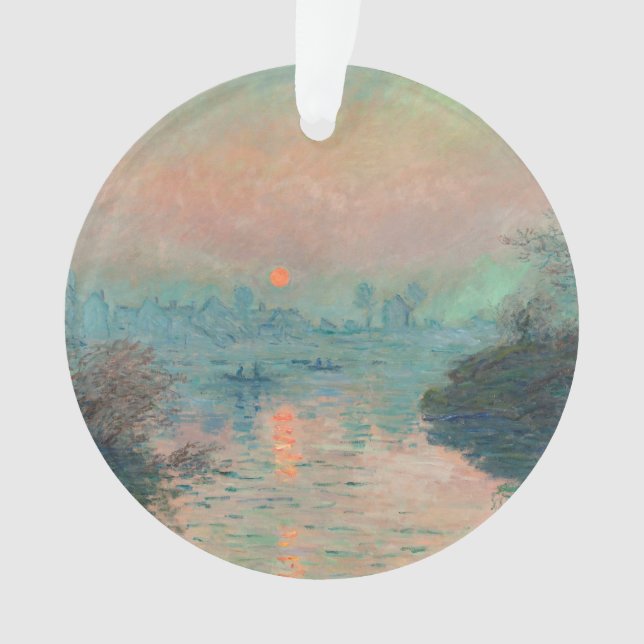 Ornamento Pôr do sol de Monet no Impressionismo de Arte Fina (Frente)