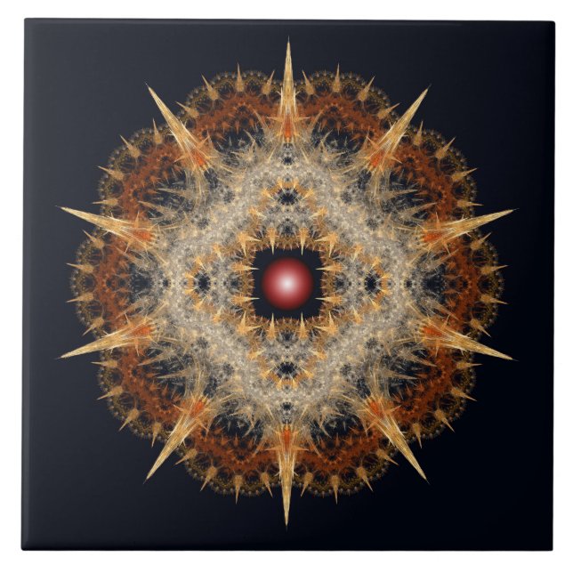 Ornamento por estrela de barbatanas fractais (Frente)