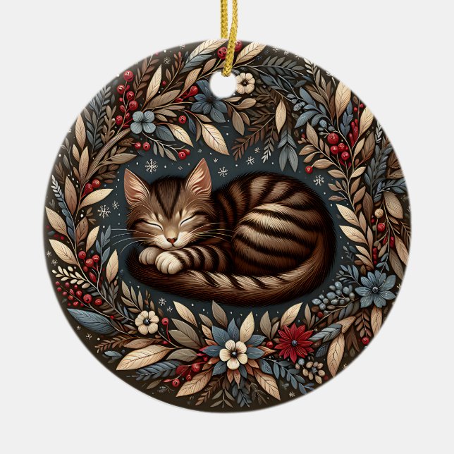 Ornamento por Gato de Dormir (Frente)