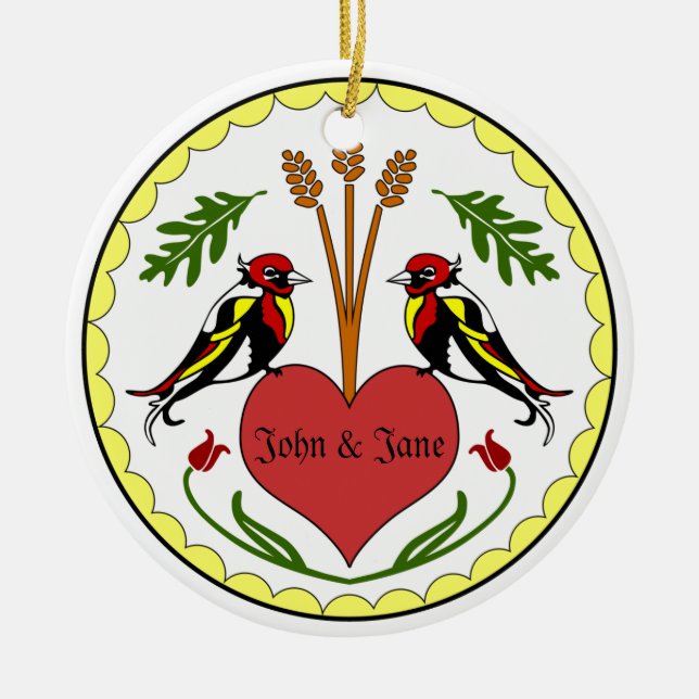 Ornamento - por muito tempo, Hex feliz da relação (Frente)