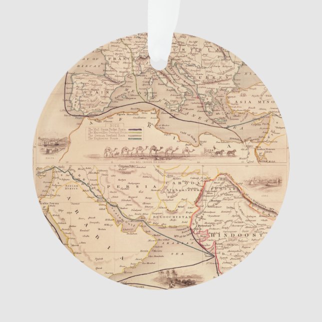 Ornamento Por terra rota a India (Frente)