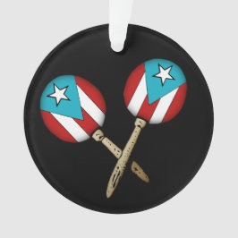 Ornamento Porto Rico Flag Maracas