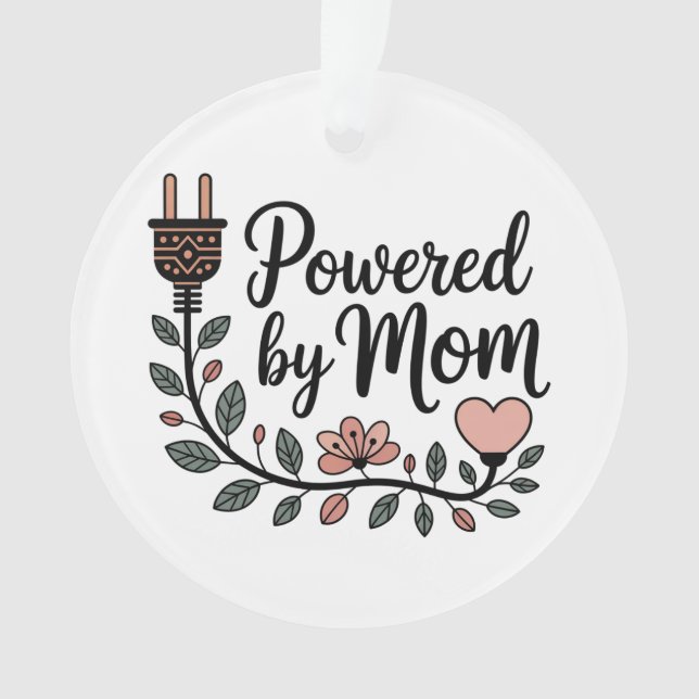 Ornamento Powered By Mom (Frente)