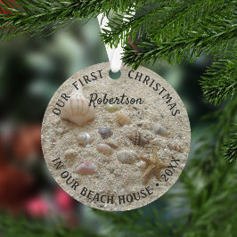 Ornamento Praia Costeira Primeiro Natal Nova Casa