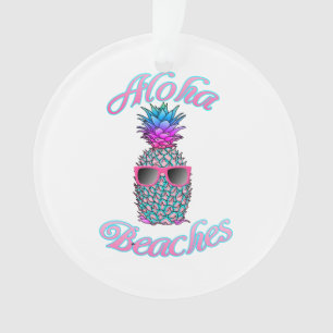 Ornamento Praias havaianas tropicais do abacaxi Aloha