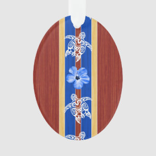Ornamento Prancha de madeira falsificada tribal de Honu