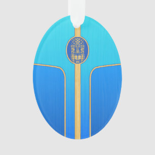 Ornamento Prancha retro azul de Tiki