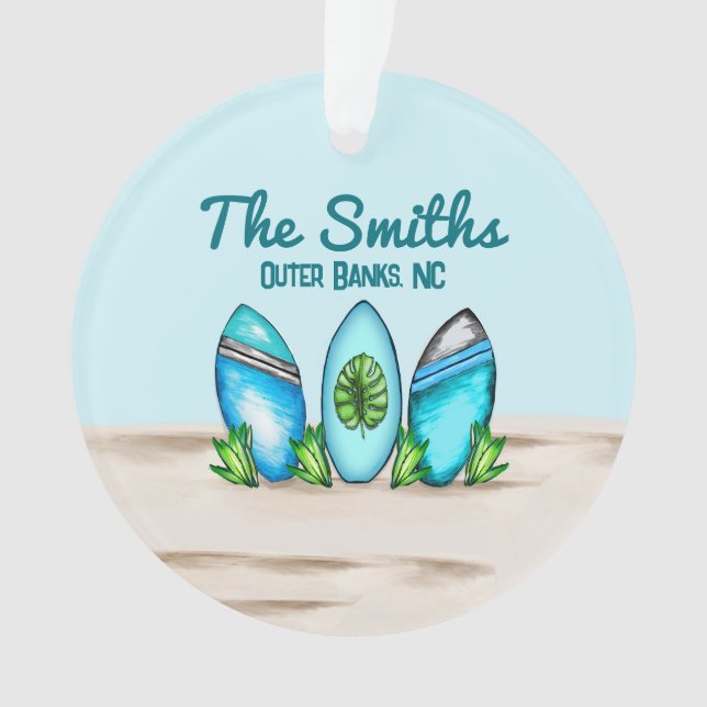 Ornamento Pranchas Surf Retro (Frente)