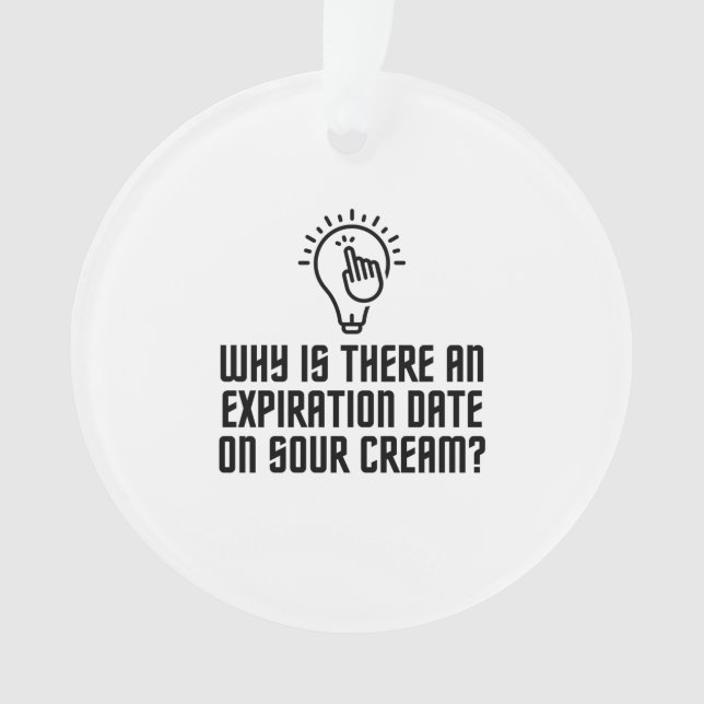 Ornamento Prazo de validade do creme azedo (Frente)