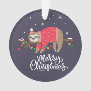Ornamento Preguiça do Feliz Natal