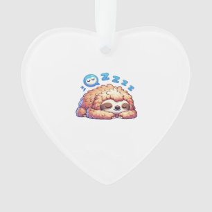 Ornamento Preguiça Sonolenta Kawaii Dormindo Zzz Animal Preg