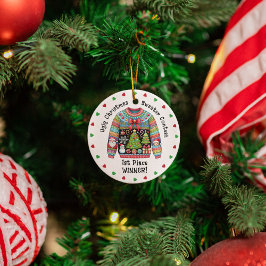 Ornamento Prêmio Vencedor do Jardim de Natal Feio