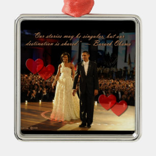 Ornamento Premium Quadrado de Destino Compartilhad