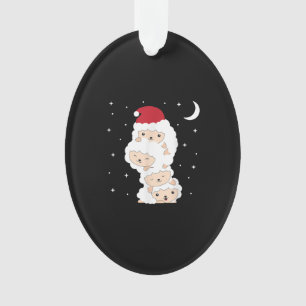 Ornamento Presente da Fazenda de Carneiros de Natal Santa Cl