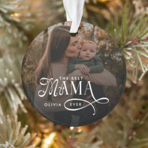 Ornamento Presente de Dia das Mães com Foto da Melhor Mamãe