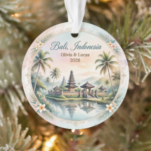 Ornamento Presente de Lua de Mel Personalizado Bali Indonési