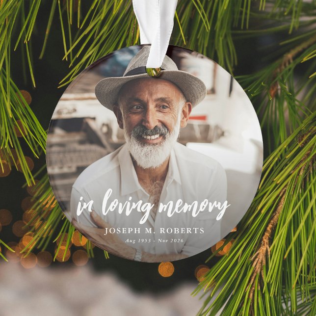Ornamento Presente de Natal com Foto em Memória Amorosa (Criador carregado)